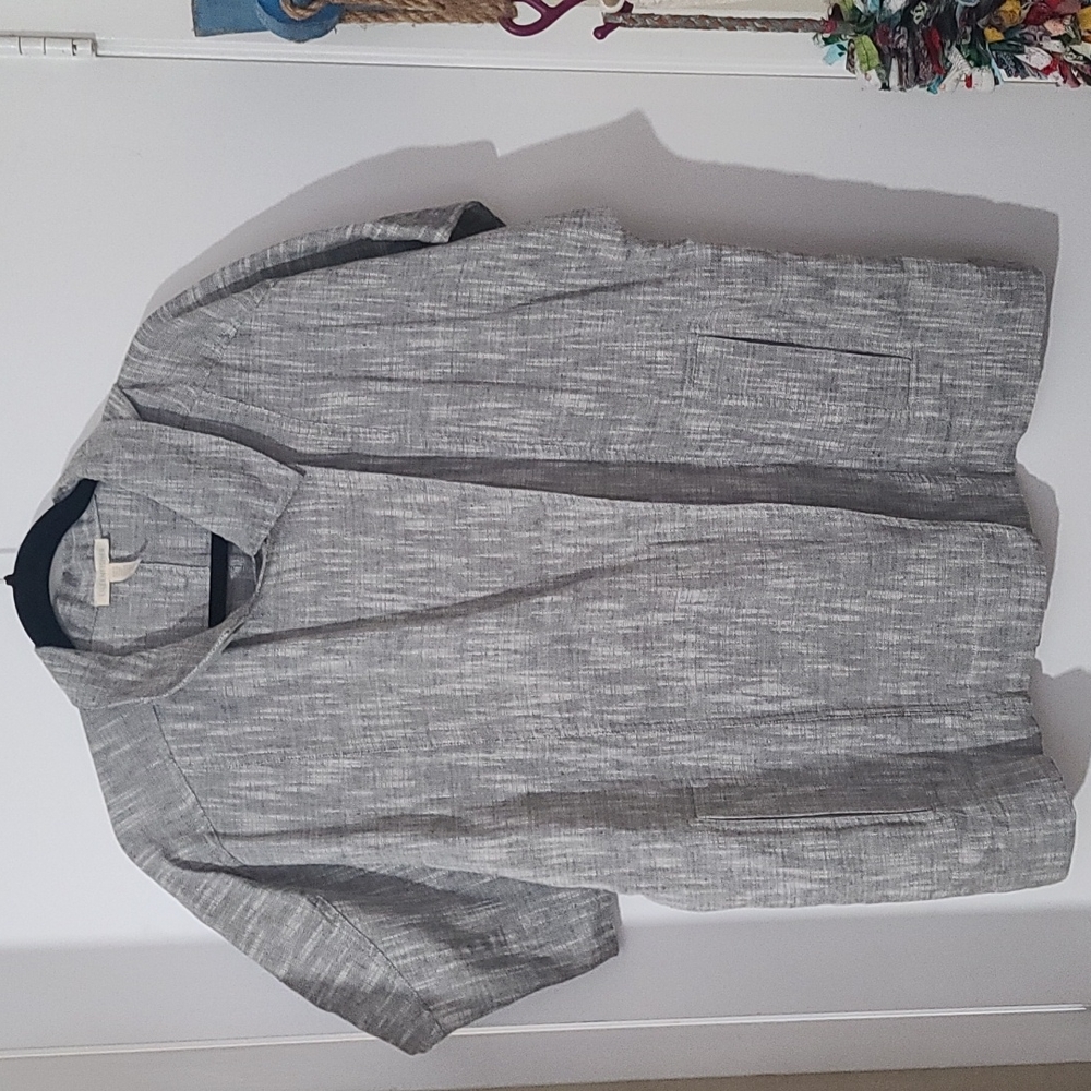 Eileen Fisher cotton/linen short sleeve jacket. NwoT